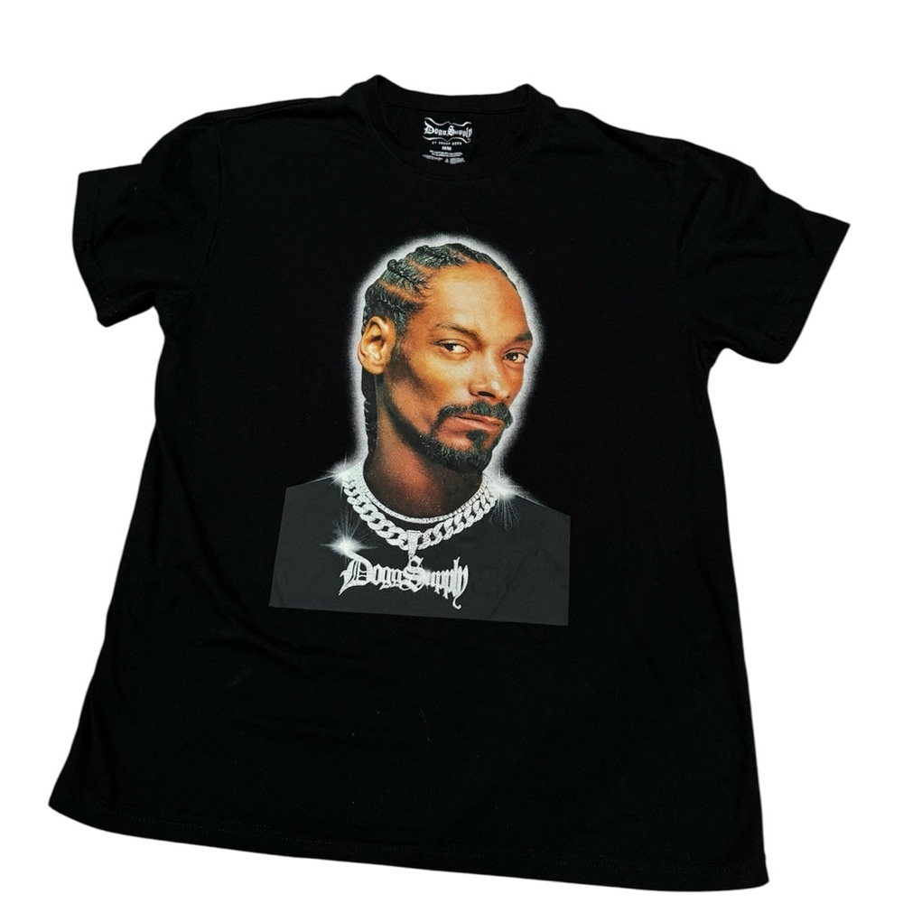 Snoop Dogg Graphic T-Shirt Rap Tee 90s Style Hip Hop Streetwear Black Y2K